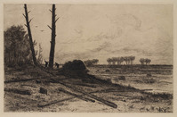 KG 08988
<br/>
Landschap in Gelderland met houthakkers
<br/>
<em>Storm van 's-Gravesande, Carel Nicolaas (1841-1924)</em>